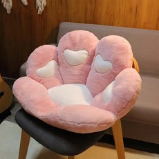 카와이 고양이 발 좌석 쿠션 스 퀴시 거대한 박제 동물 플러시 부드러운 소파 실내 홈 의자 장식 베개 선물 소녀 어린이, 하트핑크