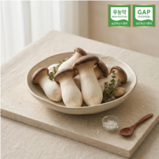 [GAP인증/무농약]그린피스농장 친환경 손질 새송이버섯(농장 직배송), 1박스, 상 2kg