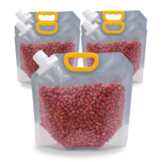 컬러플트립 쌀벌레방지 잡곡 곡물 쌀 보관 식품 밀폐 용기 팩 통, 2.5L, 5개