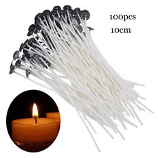 캔들 Wicks 간장 왁스 코어 짠 코튼 코어 DIY 등유 램프 왁스 라인 목재 액세서리 양초 만들기, 10CM, 1개