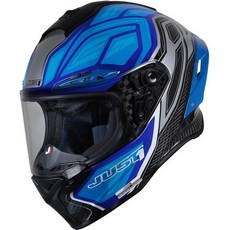 JUST1 J-GPR 頂級碳纖維賽道帽 INSTINCT BLUE 極度風速 賽道安全帽, 藍色