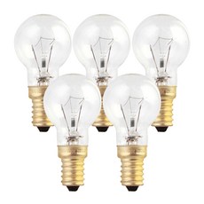 포커스 백열전구 미니크립톤 40W E14 투명 사육장 육축용 인테리어 매장 꼬마램프 FOCUS, 5개, 전구색
