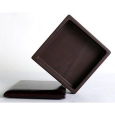 枕頭山 T-G T-D 4寸 5寸 6寸 正方型 圓型 木蓋端硯 原木 原石 硯台 中華 3F, 4寸正方型