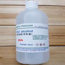 에틸알콜(에탄올) Ethyl Alcohol(C2H2OH) 화)450㎖ 95%