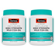 스위스 울티부스트 하이 스트렝스 와일드 피시 오일 1500mg 소프트 캡슐, 400정, 2개
