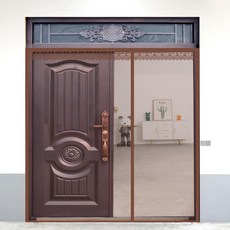 중국집 발 주방 가림막 비즈커텐 실내 출입문 커튼, 높이 220cm, 오른쪽 퓨어 커피색