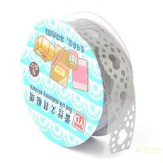 콩콩 레이스 테이프 1P 리본, 흰색