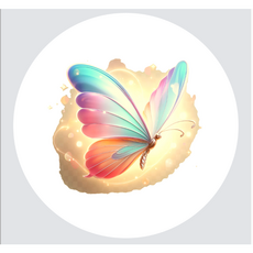 말랑꿈틀ILY(G)동물캐릭터 낱장도무송스티커 지름 3.5 5종선택, 100장, 무지개나비루나