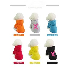 강아지 맨투맨 강아지옷 강아지 후드티 기모, 1개, 블루