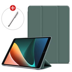 두스피릿 갤럭시탭 A9 PLUS 플러스 11인치 호환 북커버 케이스 +터치펜, 딥그린, 1개