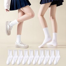 코욜하우키 여성용 프리미엄 무지 장목 양말 10켤레