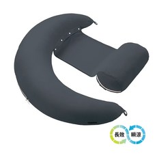 六甲村 Mammy Village 全方位孕婦哺乳枕 瞬涼柔膚 金寶貝 月亮枕 孕婦枕 哺乳枕, 恬靜灰