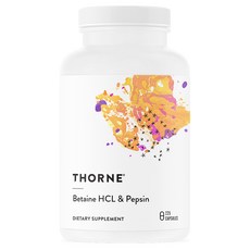 Thorne 甜菜鹼鹽酸鹽胃蛋白酶補充膠囊, 225顆, 1罐