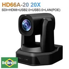 Runpu NDI PTZ 카메라 AI 자동 추적 교회 예배 라이브 서비스호환 지지대 POE 1080p 12 광학 줌, 05 HD66A-20 20X