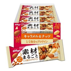 켈로그 소재 통째로 프로틴 바 카라멜&견과류 12개 세트, 상세페이지 참조