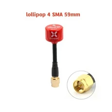 호환 Foxeer RC 레이싱 드론용 롤리팝 4 FPV 안테나 스터비 RHCP/LHCP SMA UFL 스트레이트 앵글 MMCX 5.8G, 18 RHCP SMA Red 59mm, 한개옵션1
