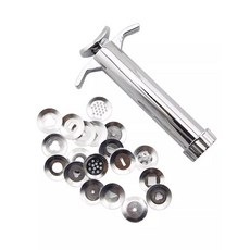 旋轉擠泥器 合金擠泥槍 陶泥陶藝粘土 軟陶粘土陶藝造型工具 裱花花紋, 1個, 合金擠泥器