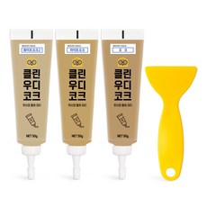 철물팩토리 퍼티 우디코크 마루바닥보수 메꾸미 보수제, 화이트오크2+라이트오크+오크+PVC헤라, 1개