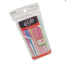 롯데 이라이프 빨대 대형 50p 일회용 스트로우 사우나 찜질방 음료수 커피