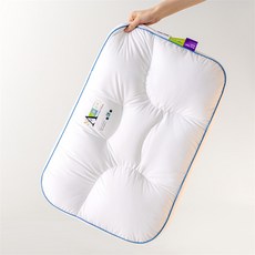 SUSIELADY 전문가용 목디스크 케어 베개 3중 방수 방유 방오 순면 세탁 가능 항균 베개솜, 1개, 흰색