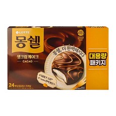 롯데제과 몽쉘 카카오 생크림 케이크, 816g, 1개