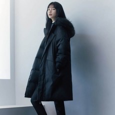 (K2수지) 여자 경량구스다운 후드털 롱패딩 KWW22570Z1