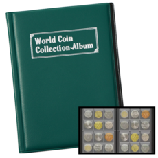 마루네 외국 동전 수집 앨범, 그린+실버, 1개, 10매