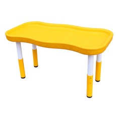 노란색 120x60cm 어린이용 턱있는 놀이 테이블 아이테이블 간이테이블 아이용 간이용 키즈