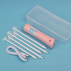 日本にほん 奶粉攪拌棒加長柄電動調奶器 迷你嬰兒奶粉攪拌器 沖調不結塊, 充電款粉色1條T杆+4花杆+線+盒