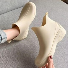 부츠 짧은 첼시 단목 무광 장화 여자 앵클 레인부츠