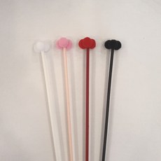 밍블랑 셀프인테리어 디퓨저재료 모음 DIY 디퓨저 공병 섬유스틱 리필오일 디퓨저스틱, 1개, 퐁퐁스틱(블랙) 3개