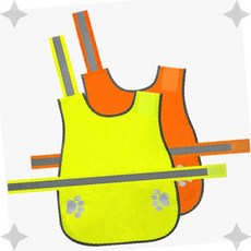 반려견 야외 산책 안전 조끼 형광 노란색 반사띠 부착 시인성 저녁 운동 교통사고, 1개, 상세페이지 참조