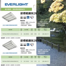 EVERLIGHT 輕鋼架燈 2尺3管/2尺4管 18W/24W CNS認證, 詳見包裝, 詳見包裝, 節標 3管 18w