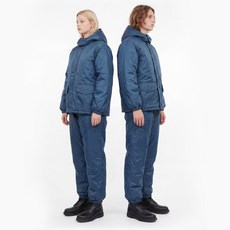 슈퍼덱스 고급 겨울용 작업복 방진복 제전복 방호복 방역복 무진복 보호복 도장복 누빔 방한피스복 모부형 탈부착, 1세트, 다크네이비(겨울용)