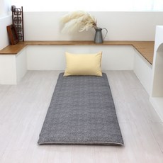 인터카마 멀티싱글 1인 가로70cm 두꺼운 양면 매트 3단접이식 바닥요 까는이불 12color, (70x195), 무지 그레이