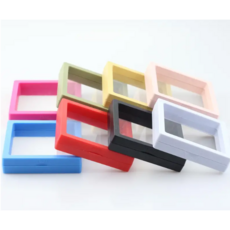 랩핑 필름 액자 쥬얼리 장식 케이스 가로11cm 세로11cm 두께2cm 받침대포함, 흰색, 1개