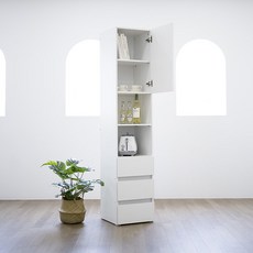 이투스 슬림 키큰장 H1910 3단 서랍장 폭450 틈새수납장 다용도거실장 책장 그릇선반장