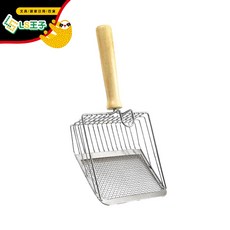 貓砂鏟 雙側加強集中清潔 金屬材質 寵物便便鏟 貓砂清潔 通用雙孔貓砂鏟 CB-307, 銀色網子貓砂鏟 CB-307, 1個