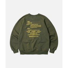 프리즘웍스 SERVICE LABEL SWEAT셔츠 올리브