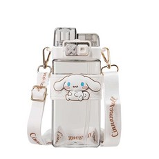 크로미 시나모롤 포챠코 포무포무프린 마이멜로디 물통 스트로우가 달린 물통 클리어 보틀 클리어 보틀 새지 않는 투명 어린이용 키즈 보틀 머그볼 원터치 보틀 트라이탄 어린이 스트로 보