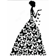 A40-0283 型染版 蝶古巴特diy 簍空模板 塗鴉模版 繪畫模版, 1個