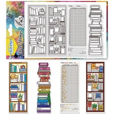 DIY 핸드메이드 PVC 투명 스탬프 책 시리즈 카드만들기 스크랩북 소품 데코 시트 1장 16x11cm, 책4