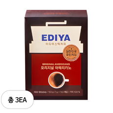이디야 오리지널 아메리카노 원두커피믹스, 1g, 150개입, 3개