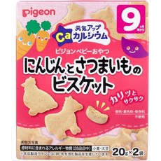 貝親 Pigeon 嬰兒補鈣零食 胡蘿蔔紅薯餅乾 日本製嬰幼兒健康零食, 1個