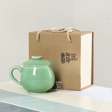 세라믹 찻잔 뚜껑머그컵 가정용 사무용 고급 도자기 머그컵 예쁜 디자인, 1개, XH 드럼형 컵 디 킬른 녹차 선물상자