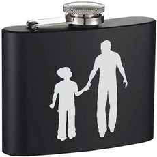 Visol 아버지의 날 아버지와 아들 매트 플라스크 블랙, Visol 아버지의 날 아버지와 아들 매트 플라스크,