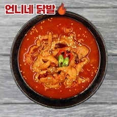 [언니네닭발] 매운 불닭발 국물 통 무뼈 뼈없는 숯불 튤립 직화 닭발 캠핑 음식 밀키트, 국물튤립닭발 - 보통맛 800g, 1팩