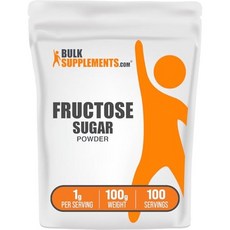 벌크서플리먼츠 프럭토스 파우더 식품 등급 제로칼로리 감미료 BulkSupplements.com Fructose Powder - Fructose Sugar Zero Calorie, 1g, 1개