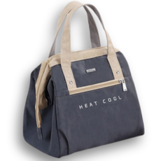 아이템픽 모던 클래식 보온 보냉 런치백, 딥 챠콜