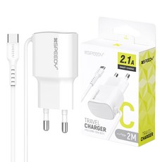 2m C타입 핸드폰 충전기 일체형 2.1A, 2.1A 2m화이트, 1개